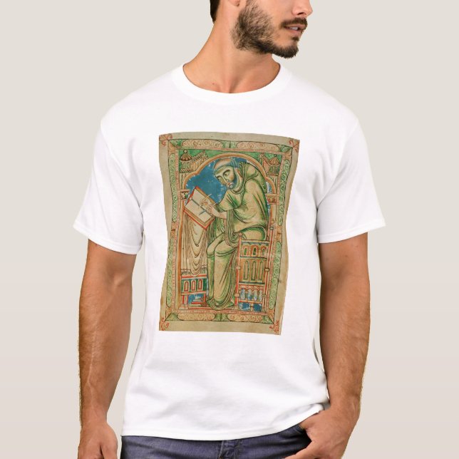 Monk Eadwine at work on the manuscript, T-Shirt (Front)