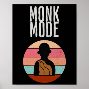Monk Mode, Zen And Yoga, Meditation,buddhist, Retr Poster