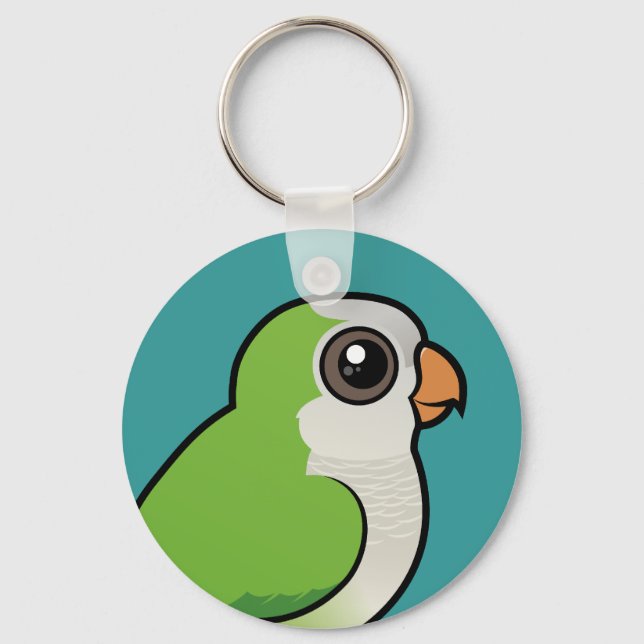 Monk Parakeet Keychain (Front)