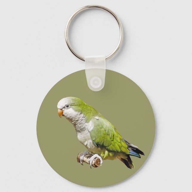 Monk Parakeet Keychain (Front)
