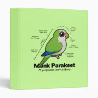 Monk Parakeet Statistics Avery Signature Binder 8.5x11