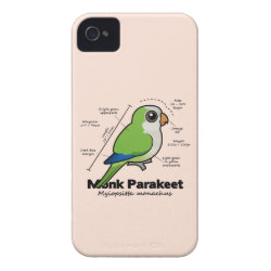 Monk Parakeet Statistics Case-Mate iPhone 4 Barely There Universal Case
