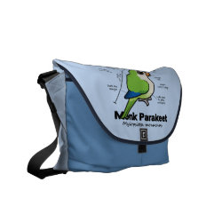 Monk Parakeet Statistics Rickshaw Medium Zero Messenger Bag