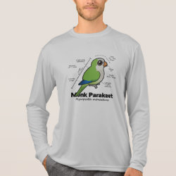 Monk Parakeet Statistics Men's Sport-Tek Competitor L/S T-shirt