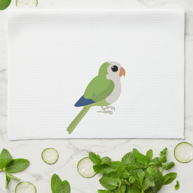 Monk Parakeet Towel (Folded)