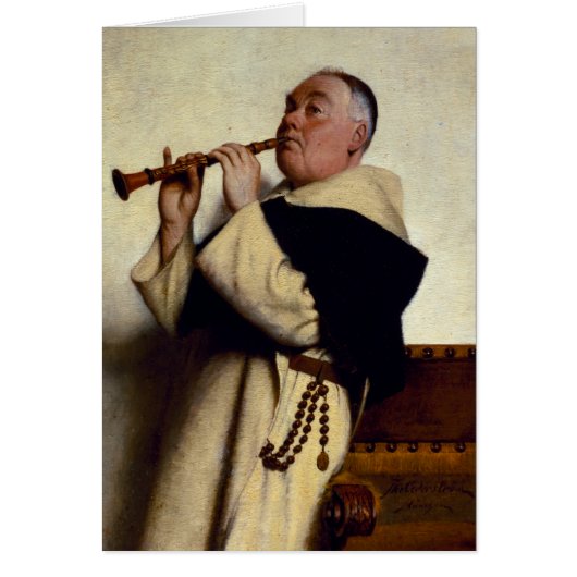 Monk Playing a Clarinet Cards (Front)