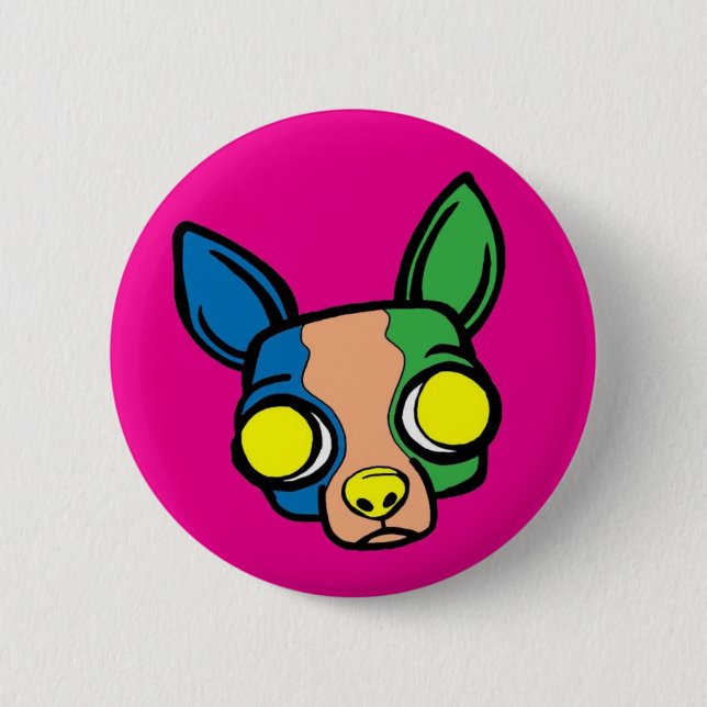 Monk Puppy Pin - Pink (Front)