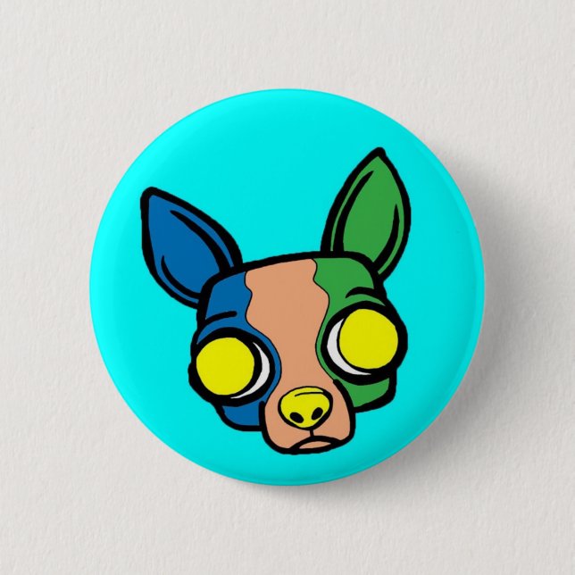 Monk Puppy Pin - Turquoise (Front)