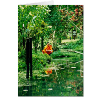 Monk Reflecting, "Monk Reflecting"(c) 2000 by M... Cards