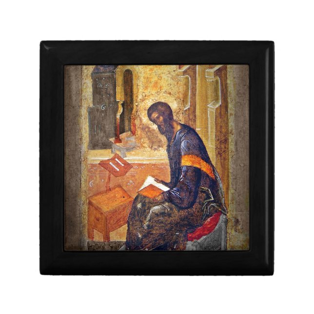 Monk Studying Scripture Keepsake Box (Front)
