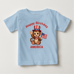 Monkey (5g) Patriotic Kid T-Shirt