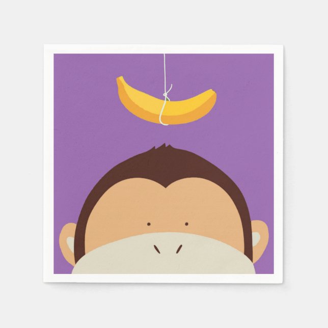 Monkey and Banana Napkins (Front)