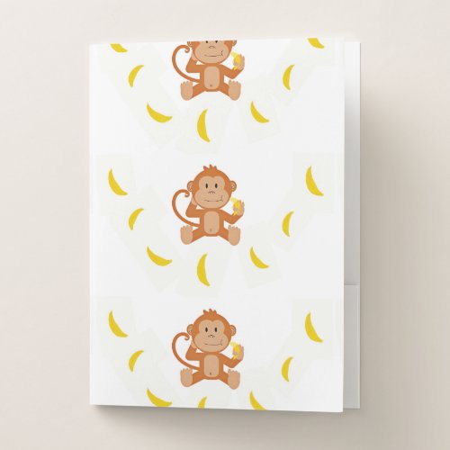 Monkey and bananas pocket folder