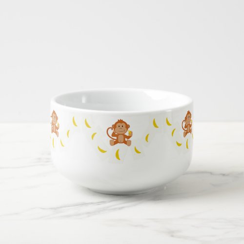 Monkey and bananas soup mug