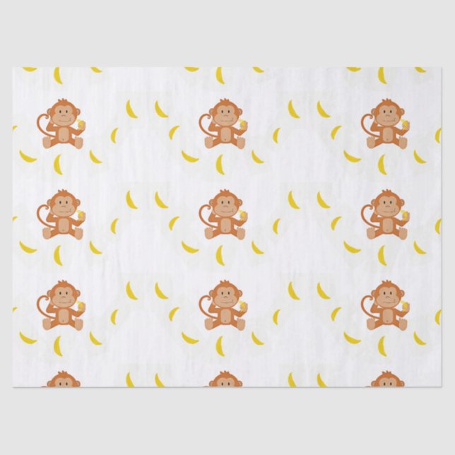 Monkey and bananas tissue paper (Front)