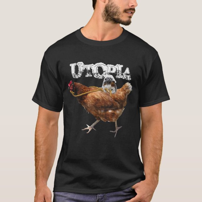 monkey and chicken, UTOPIA T-Shirt (Front)