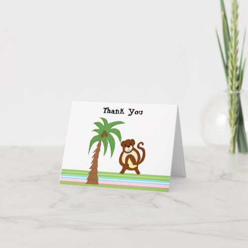 Monkey and Palm Tree Thank You