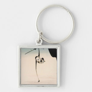 Monkey and the Moon Reflection Keychain