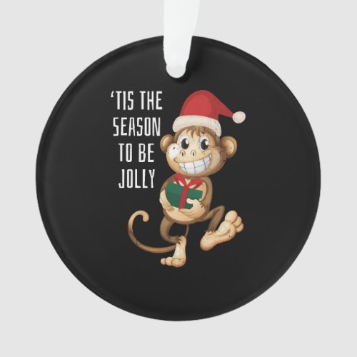 Monkey Animal Christmas Ornament