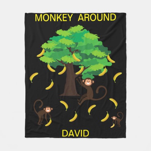 Monkey Around   Fleece Blanket