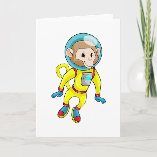 Monkey as Astronaut Card (Front)