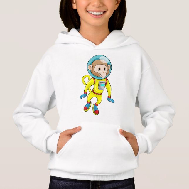 Monkey as Astronaut Hoodie (Front)