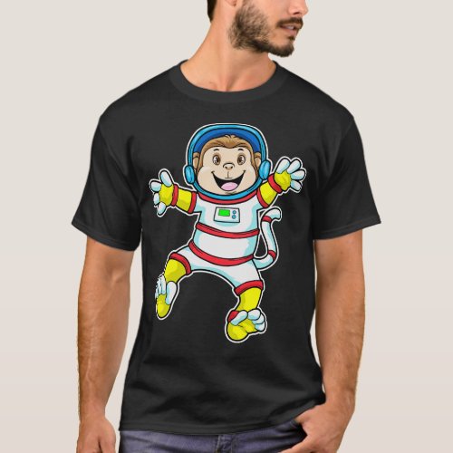 Monkey as Astronaut in costume with Helmet T_Shirt