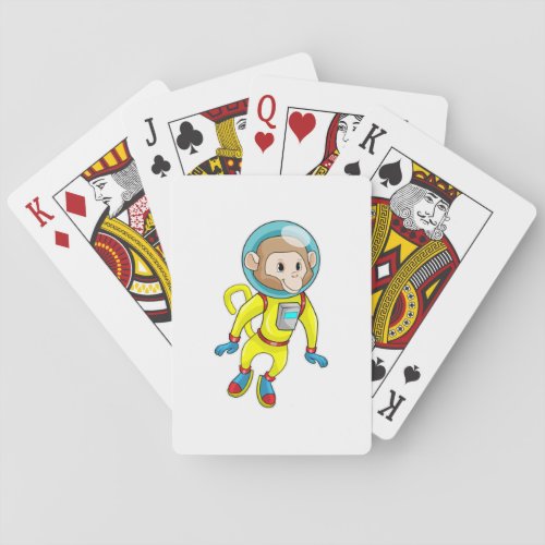 Monkey as Astronaut Playing Cards