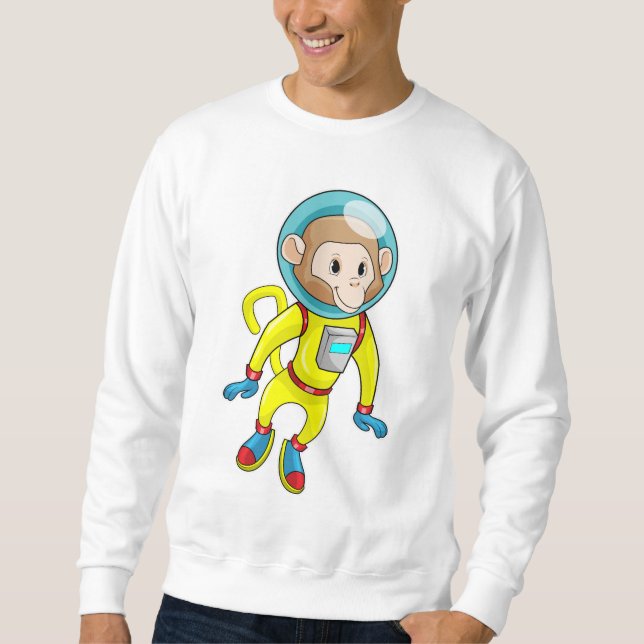 Monkey as Astronaut Sweatshirt (Front)