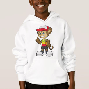 Monkey as Basketball player with Basketball Hoodie