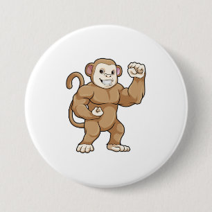 Monkey as Bodybuilder at Bodybuilding Button