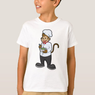 Monkey as Cook with Bowl T-Shirt
