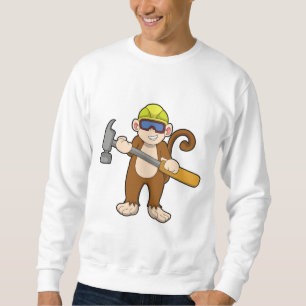 Monkey as Craftsman with Hammer Sweatshirt