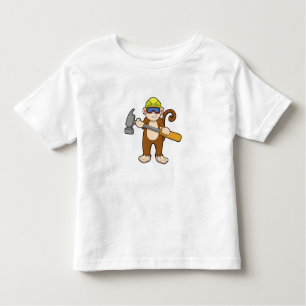 Monkey as Craftsman with Hammer Toddler T-shirt