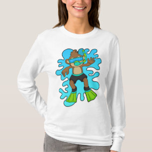 Monkey as Diver with Snorkel T-Shirt