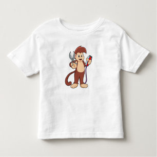 Monkey as Hairdresser with Scissors & Razor Toddler T-shirt