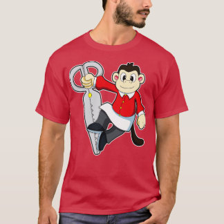 Monkey as Hairdresser with Scissors T-Shirt