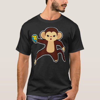 Monkey as Handball player with Handball T-Shirt