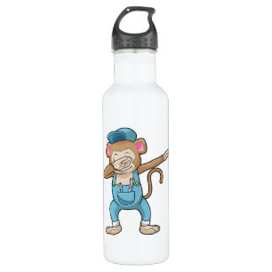 Monkey as Mechanic at Hip Hop Dance Dab Stainless Steel Water Bottle
