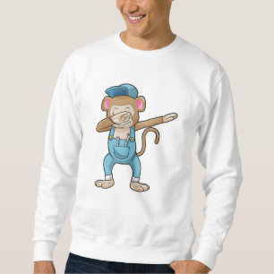 Monkey as Mechanic at Hip Hop Dance Dab Sweatshirt