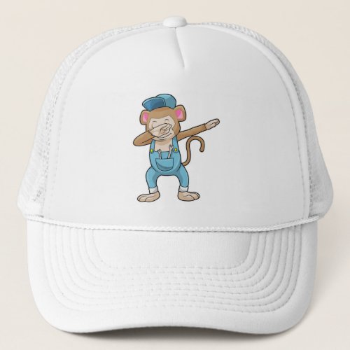 Monkey as Mechanic at Hip Hop Dance Dab Trucker Hat