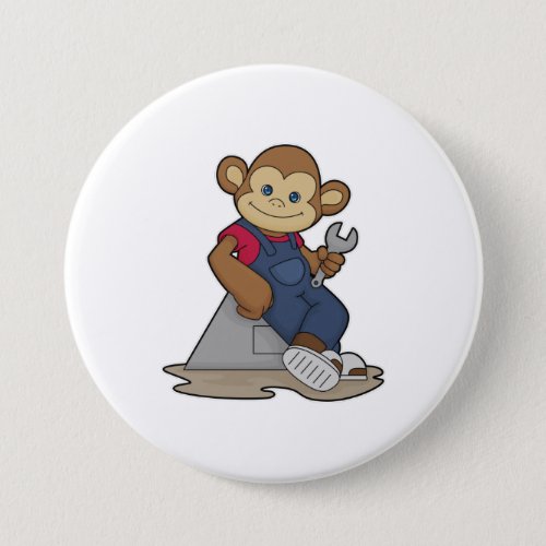 Monkey as Mechanic with Wrench Button