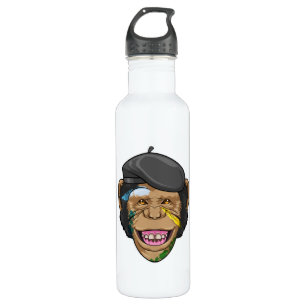 Monkey as Painter Stainless Steel Water Bottle