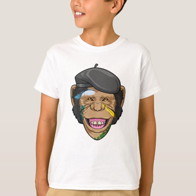 Monkey as Painter T-Shirt (Front)