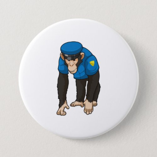 Monkey as Police officer with Uniform Button