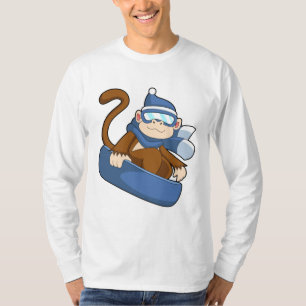 Monkey as Snowboarder with Sonowboard.PNG T-Shirt