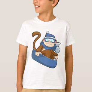 Monkey as Snowboarder with Sonowboard.PNG T-Shirt