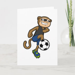 Monkey as Soccer player at Soccer Card