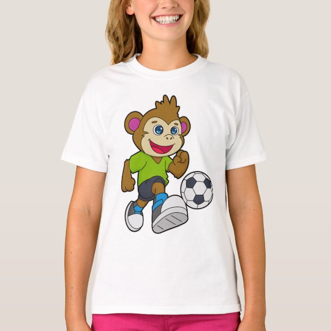 Monkey as Soccer player with Soccer T-Shirt (Front)