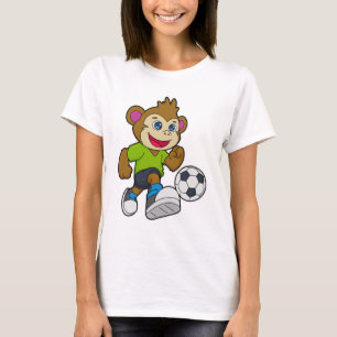 Monkey as Soccer player with Soccer T-Shirt